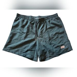 Bather Swim Trunks Mens Extra Large Board Shorts Solid Pine Lined Bathing Suit